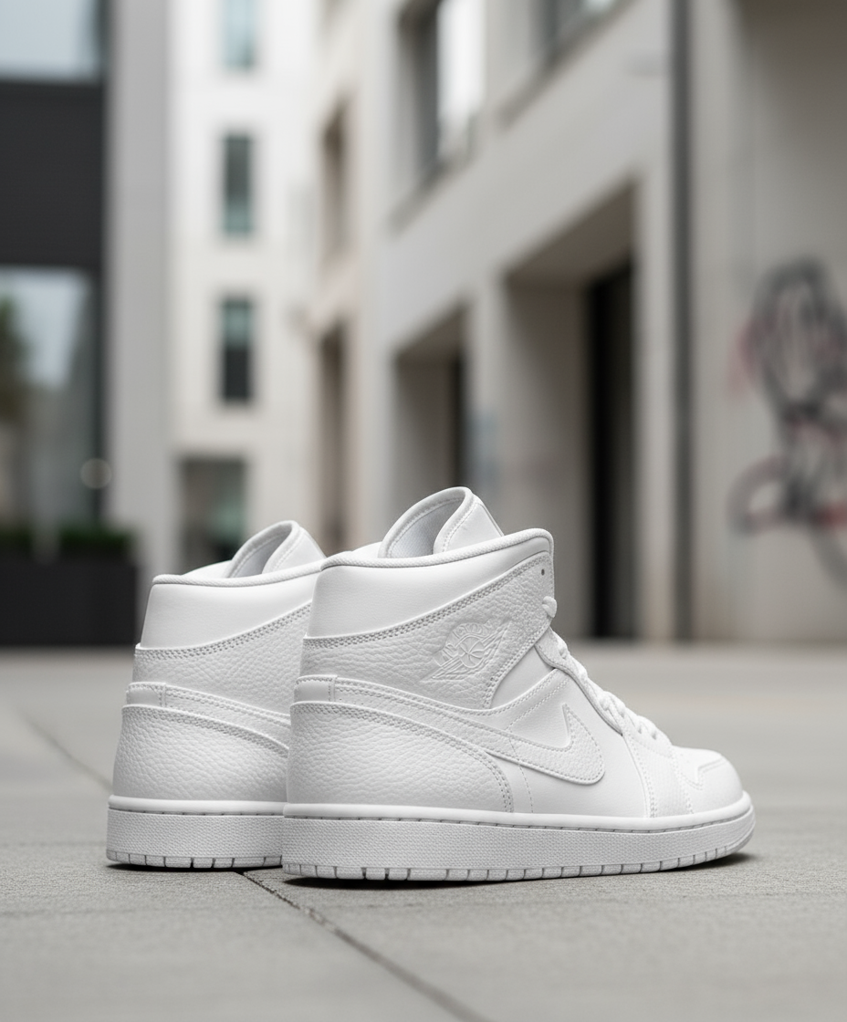 Air Jordan 1 Mid “Triple White''